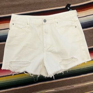 Articles Of Society Cream Jean Shorts
